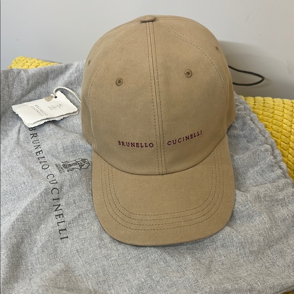 Brunello Cucinelli Logo Cotton Baseball Cap New w tag n dust bag! Size M unisex
